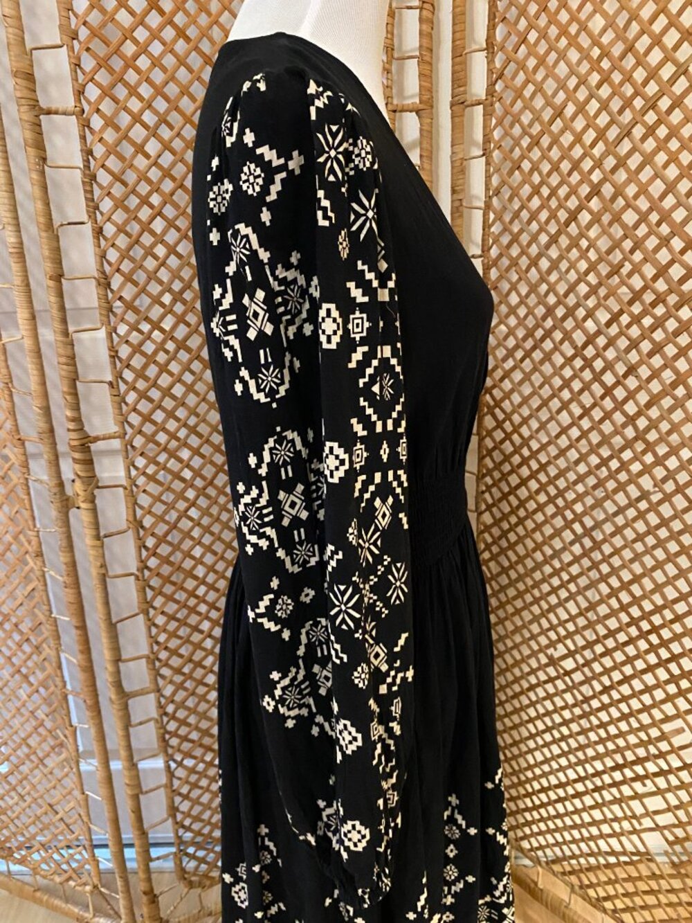 Black & White Boho Maxi Dress Knox Rose - Size M - Picture 7 of 7